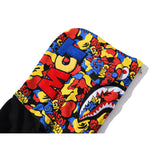 Bape Bearbrick Hoodie Autumn And Winter Red And Blue Stitching Fleece Hooded Sweater