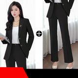 Interview Suit Women's Suit Female Spring and Autumn Two Piece Set