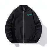 Varsity Jacket Solid Color Thin Embroidery