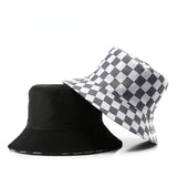 Vintage Check Bucket Hat Sports Sun Protection Sunshade