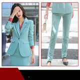 Interview Suit Women Pink Suit Female Fall Slim Fit Interview Formal Wear