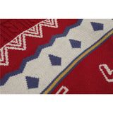 Men Sweater Letter Jacquard Color Matching Knitted Sweater Men's round Neck Sweater