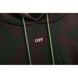 Off White Hoodie With Arrow Print Arrow Print Men And Women Sleeve Cap Casual And Comfortable Owt