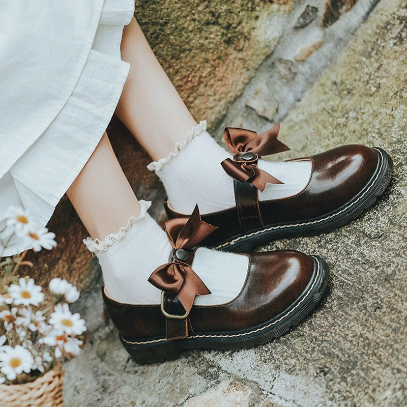 Mary Jane Shoes Women'S Shoes Bow Thin
