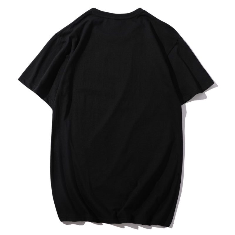 Man T Shirt Youth Cartoon Anime Black T-shirt