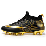 Football Shoe Soccer Shoes Men's High-Top Gold Spike Sneakers