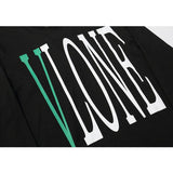 Vlone Sweatshirt Letter Printed Long Sleeve Bottoming Tshirt Roundneck Pullover